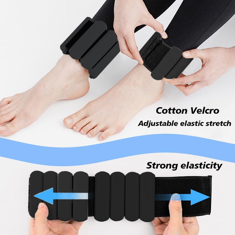 SDATEKIT Wrist and Ankle Weights for Women & Men 2 Pack (1lb Each), Adjustable Silicone Weighted Bracelet for Pilates, Gym, Yoga, Cardio & Strength Training, Bala-Style Bangles Slip-Free Design - Image 5
